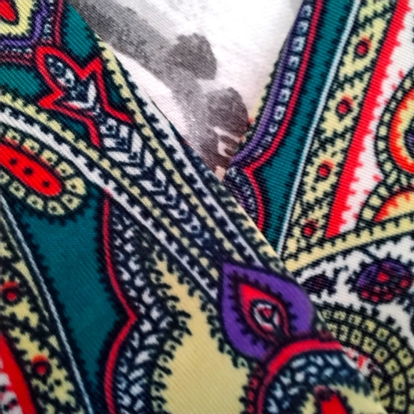 Rhapsody Boho Multi-colored Paisley Print Maxi Dress - XL - Picture 5 of 8